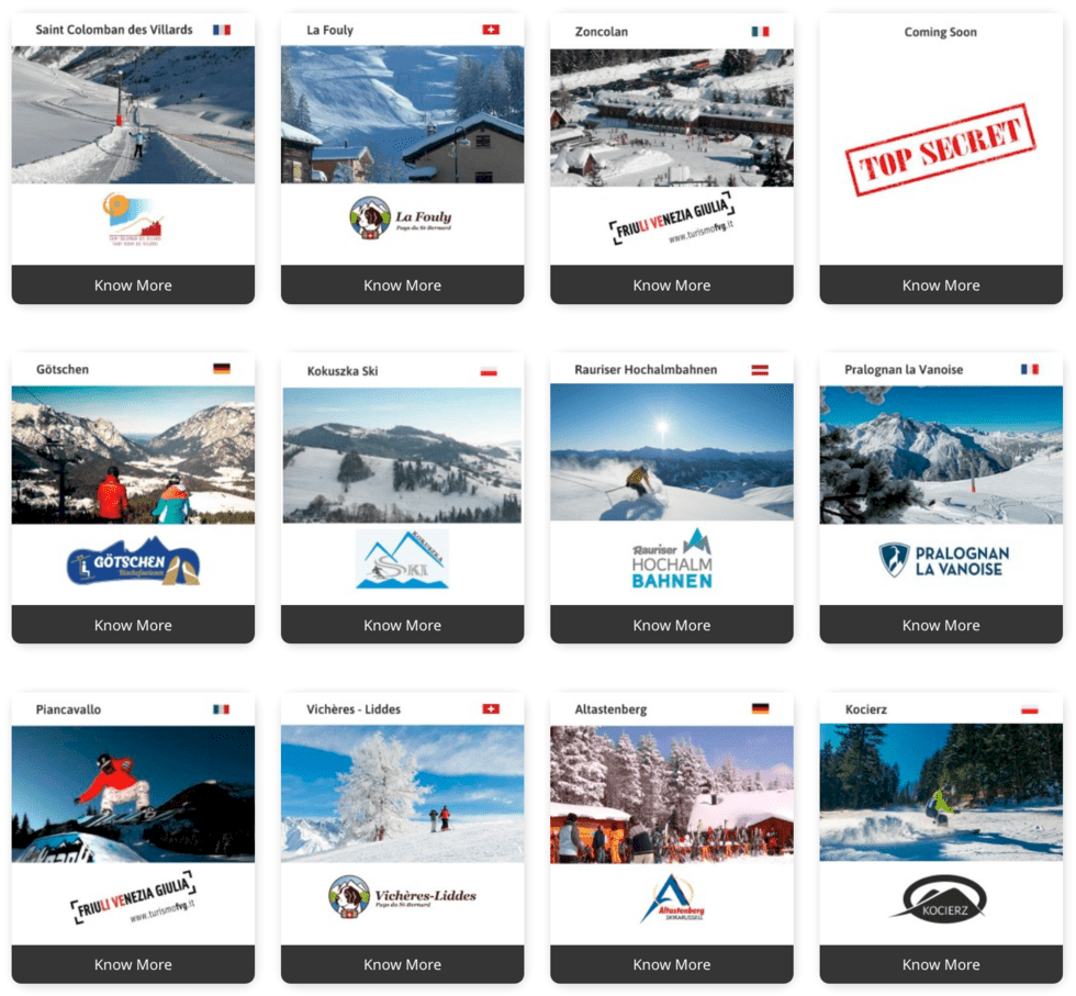 Nytt liftkort med över 100 skidorter i Europa