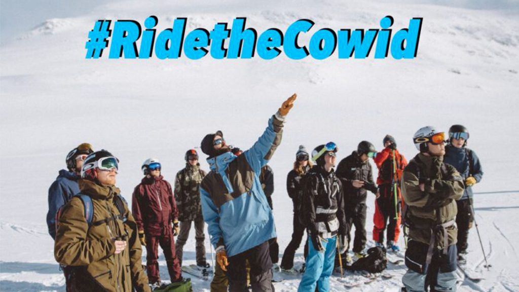 Tävlingen Ride The Cow i Hemavan anpassar sig och behåller sitt "id" trots pandemi. Foto: Ride The Cow